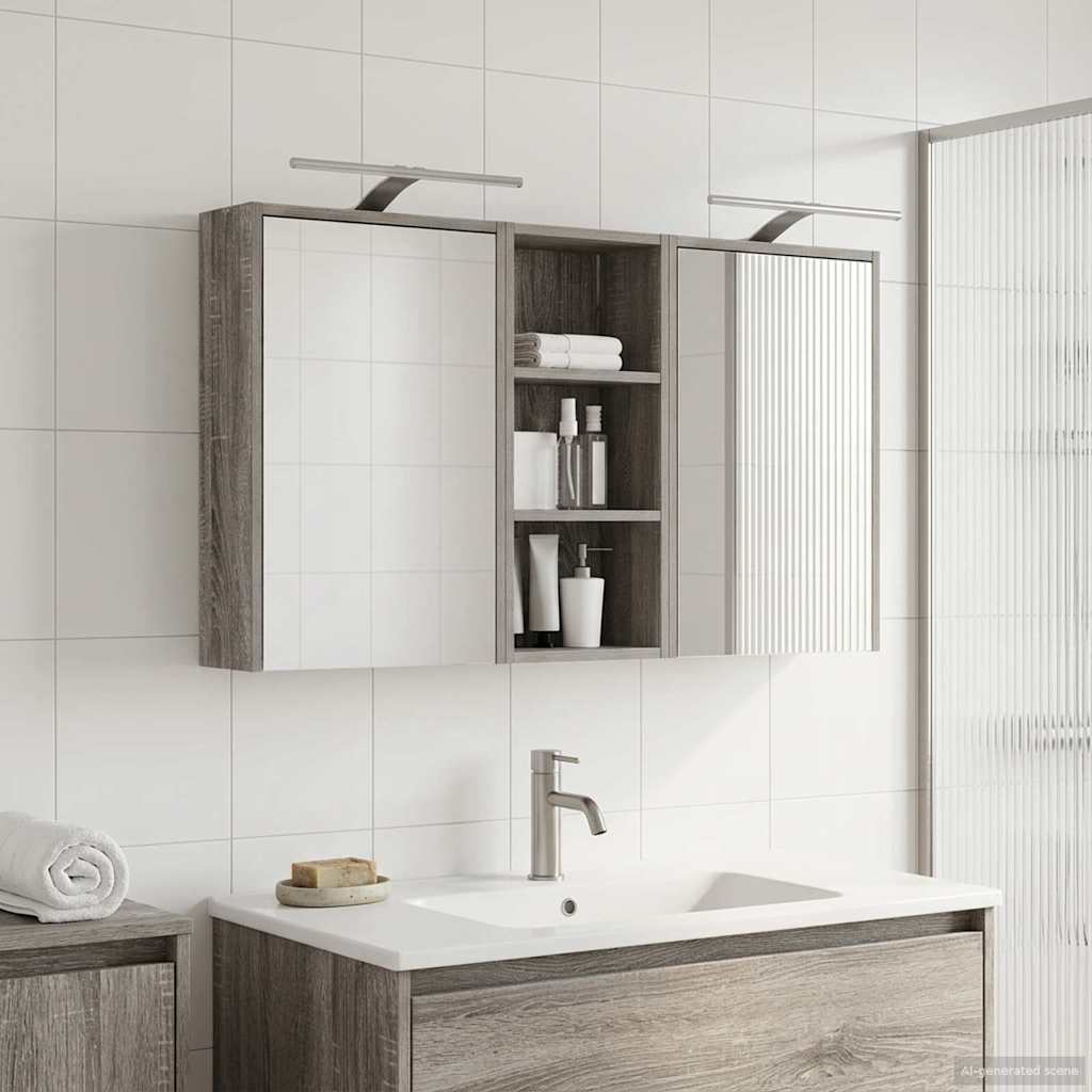 Bathroom Cabinet Set 3 pcs 116 x 16 x 62.5 cm Engineered wood