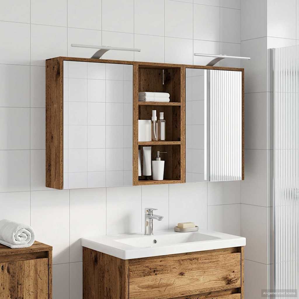 Bathroom Cabinet Set 3 pcs 116 x 16 x 62.5 cm Engineered wood