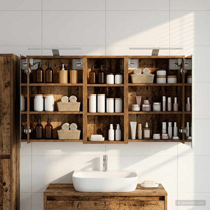 Bathroom Cabinet Set 3 pcs 116 x 16 x 62.5 cm Engineered wood
