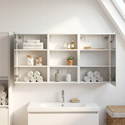 Bathroom Cabinet Set 3 pcs 126 x 16 x 62.5 cm Engineered wood