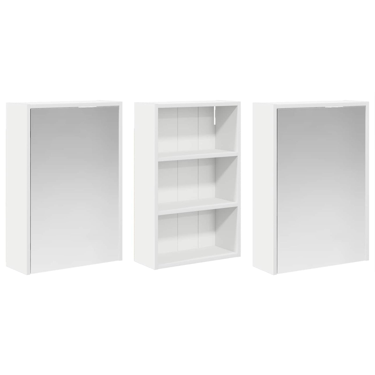 Bathroom Cabinet Set 3 pcs 126 x 16 x 62.5 cm Engineered wood
