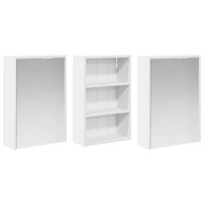 Bathroom Cabinet Set 3 pcs 126 x 16 x 62.5 cm Engineered wood