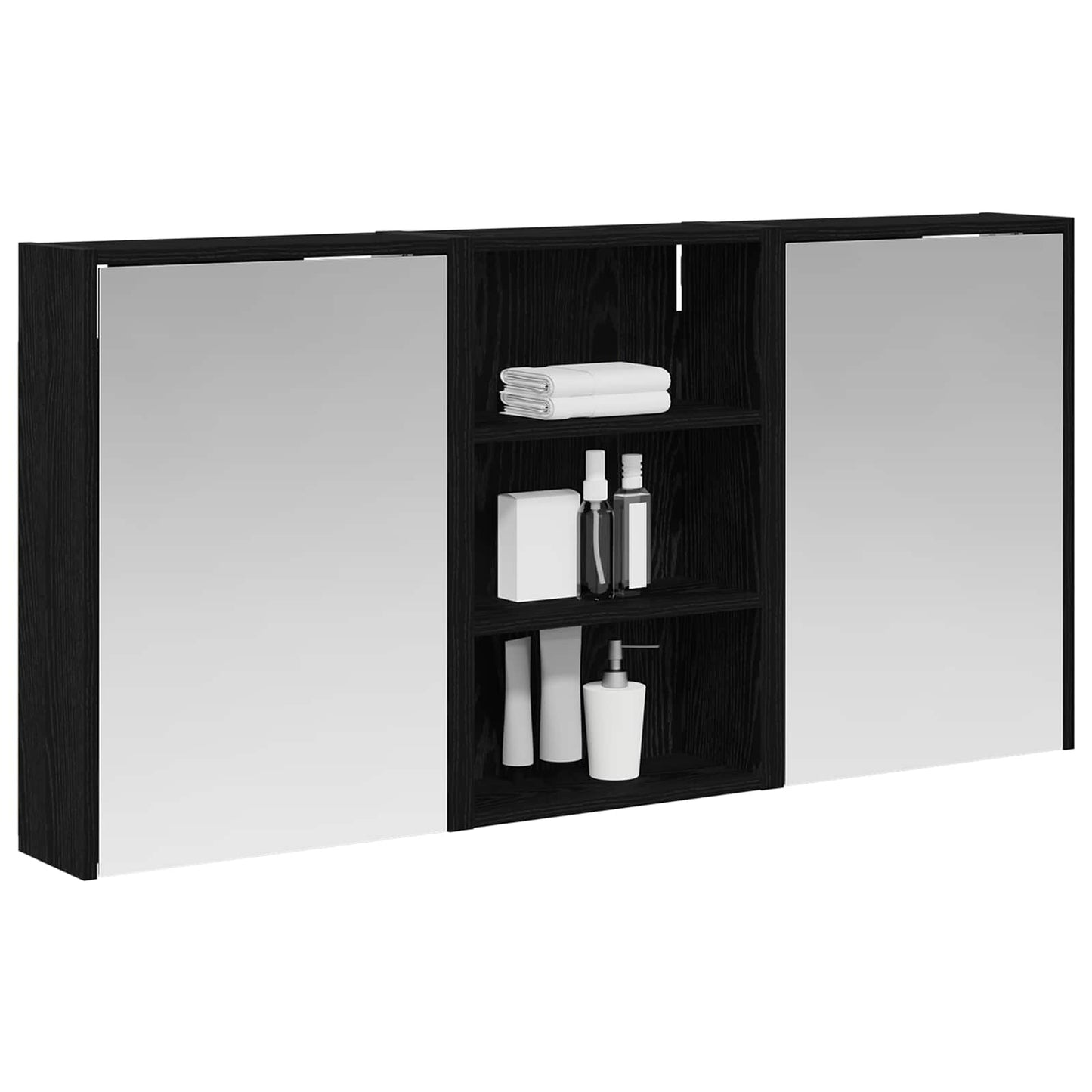 Bathroom Cabinet Set 3 pcs 126 x 16 x 62.5 cm Engineered wood