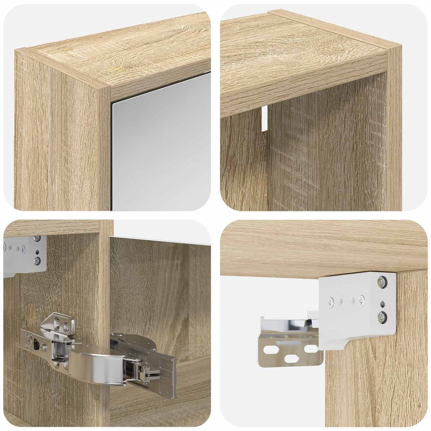 Bathroom Cabinet Set 3 pcs 126 x 16 x 62.5 cm Engineered wood