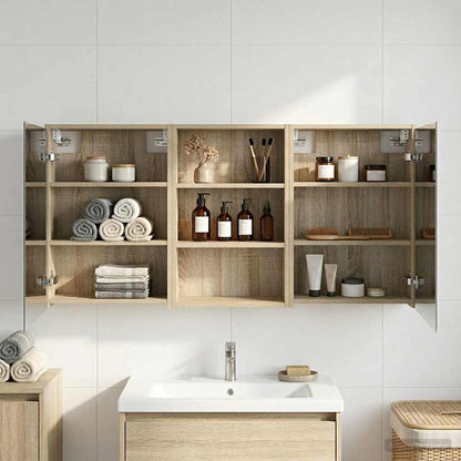 Bathroom Cabinet Set 3 pcs 126 x 16 x 62.5 cm Engineered wood