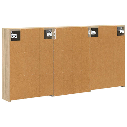 Bathroom Cabinet Set 3 pcs 126 x 16 x 62.5 cm Engineered wood