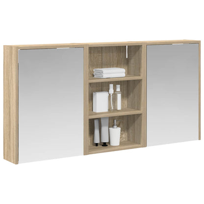 Bathroom Cabinet Set 3 pcs 126 x 16 x 62.5 cm Engineered wood