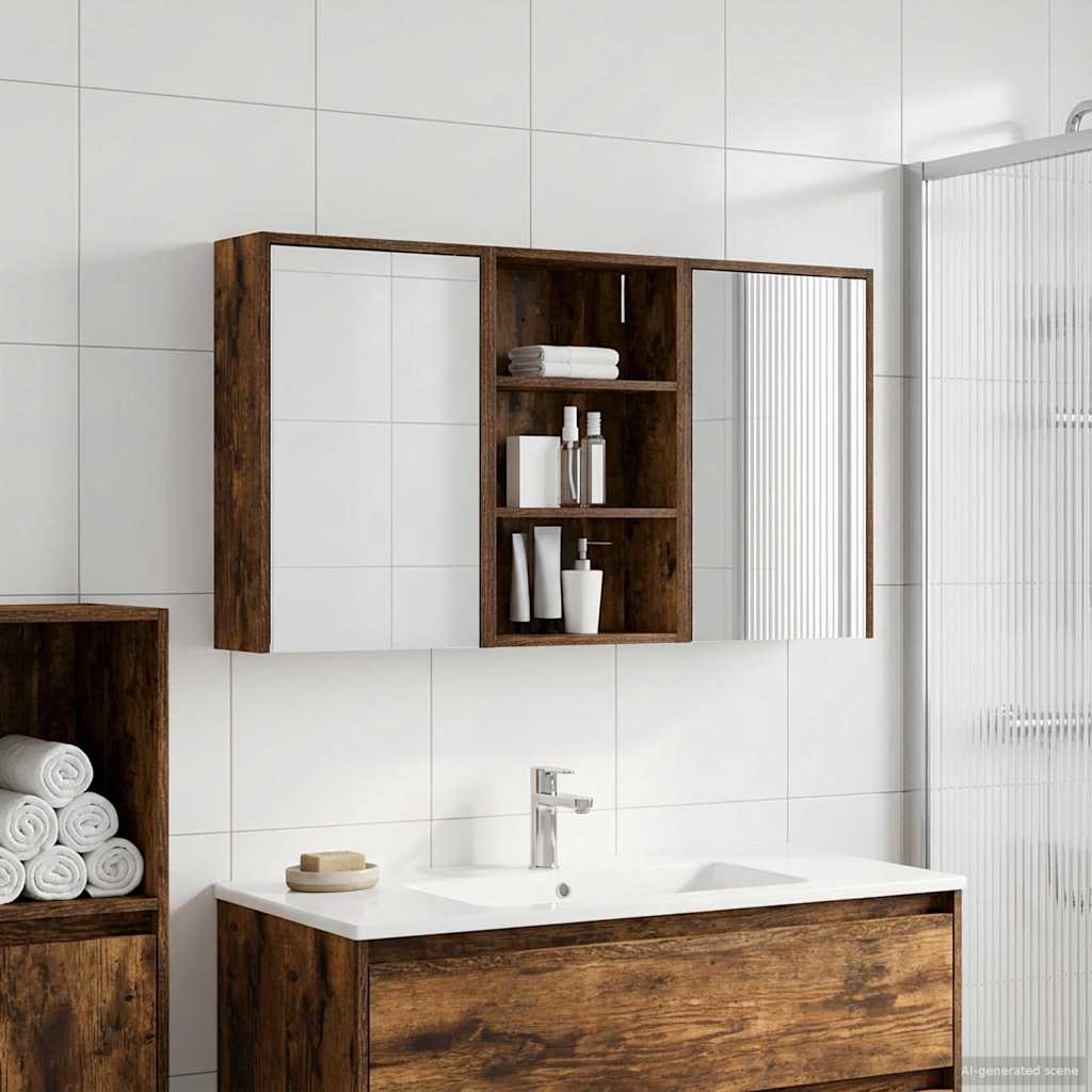 Bathroom Cabinet Set 3 pcs 126 x 16 x 62.5 cm Engineered wood