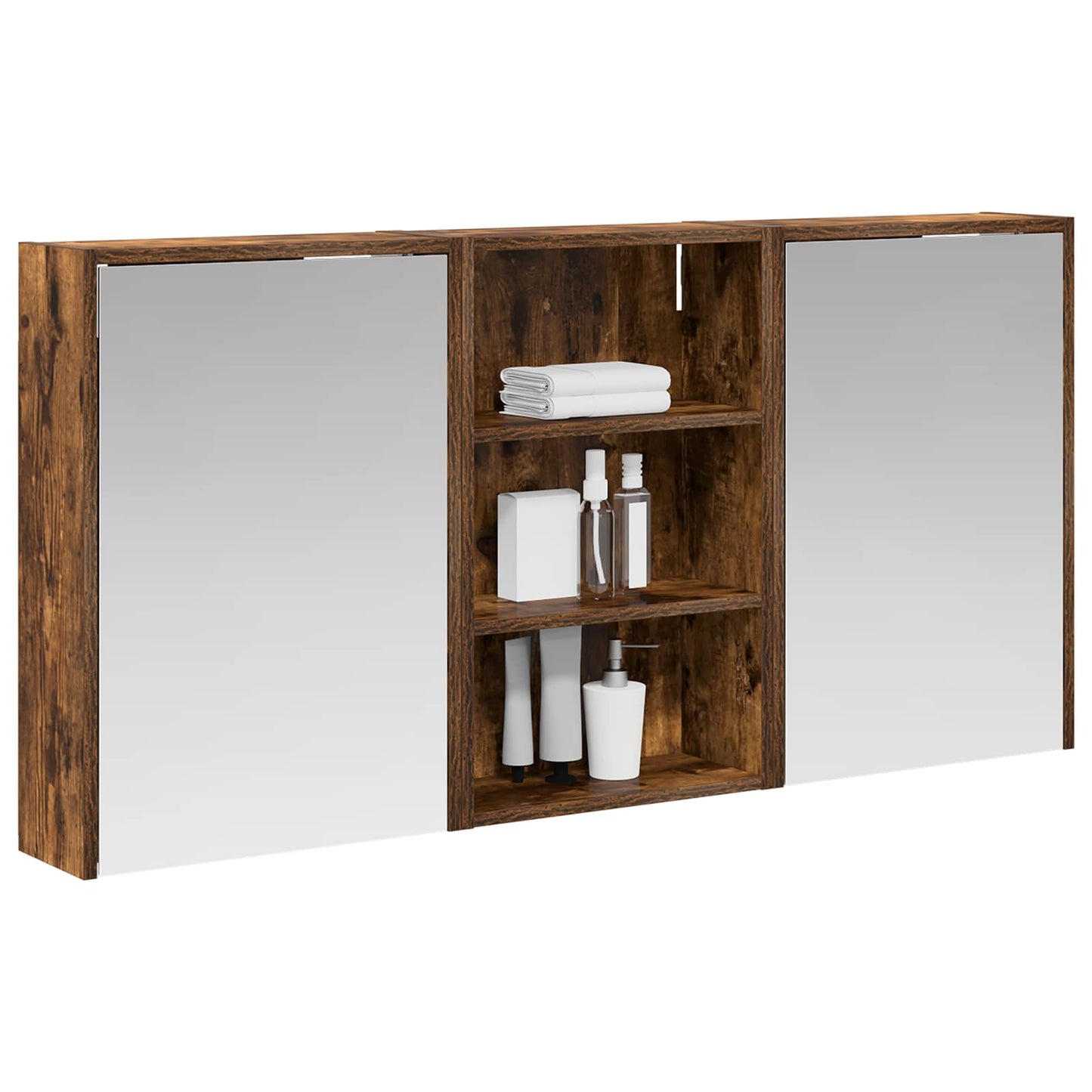 Bathroom Cabinet Set 3 pcs 126 x 16 x 62.5 cm Engineered wood