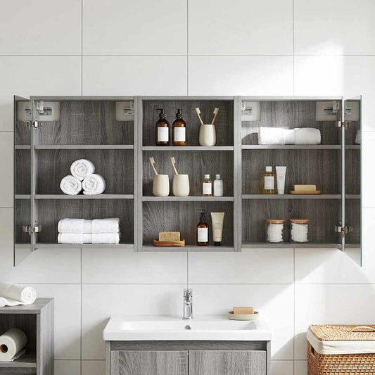 Bathroom Cabinet Set 3 pcs 126 x 16 x 62.5 cm Engineered wood