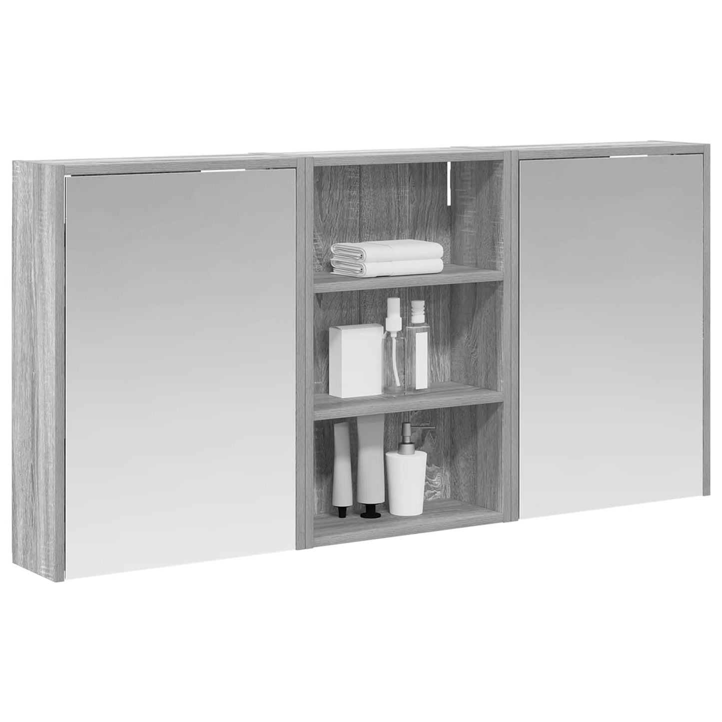 Bathroom Cabinet Set 3 pcs 126 x 16 x 62.5 cm Engineered wood