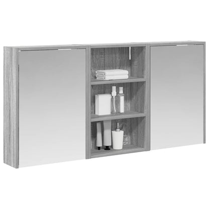 Bathroom Cabinet Set 3 pcs 126 x 16 x 62.5 cm Engineered wood