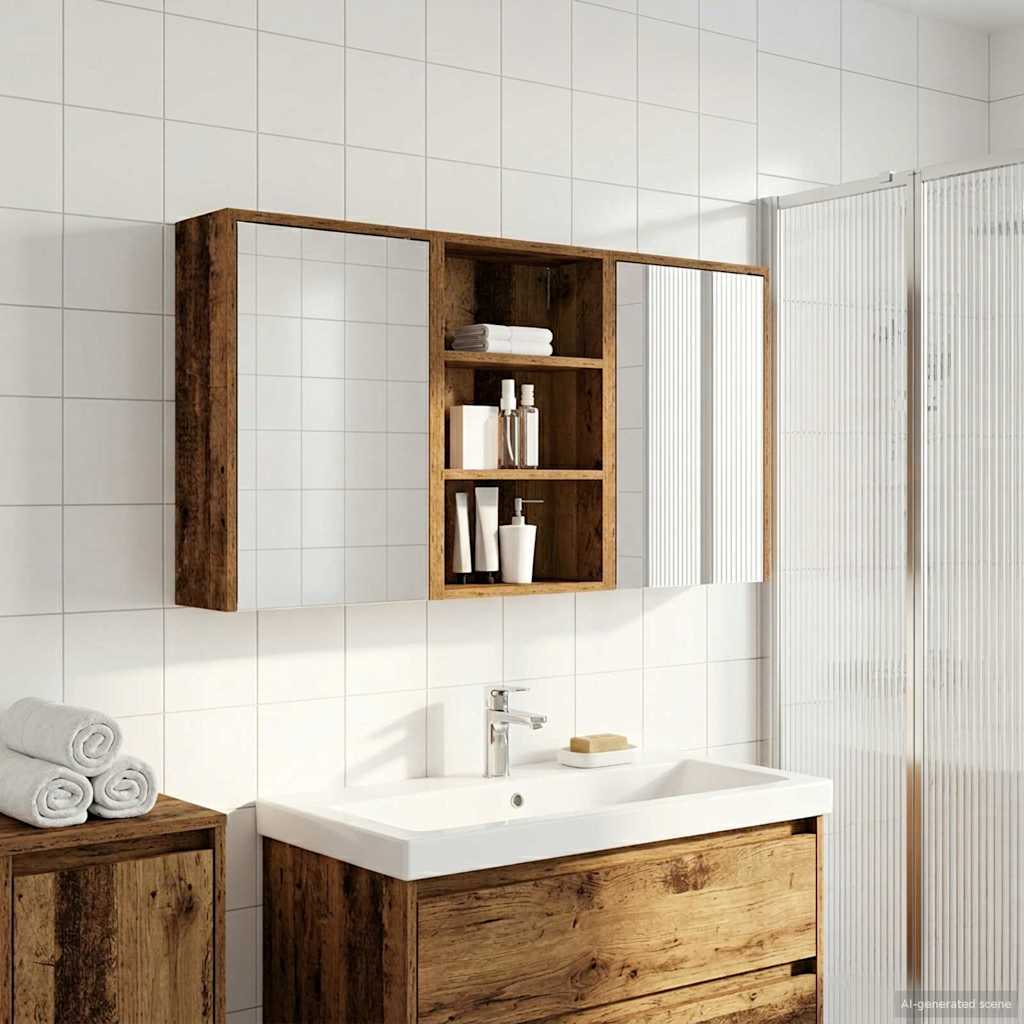 Bathroom Cabinet Set 3 pcs 126 x 16 x 62.5 cm Engineered wood
