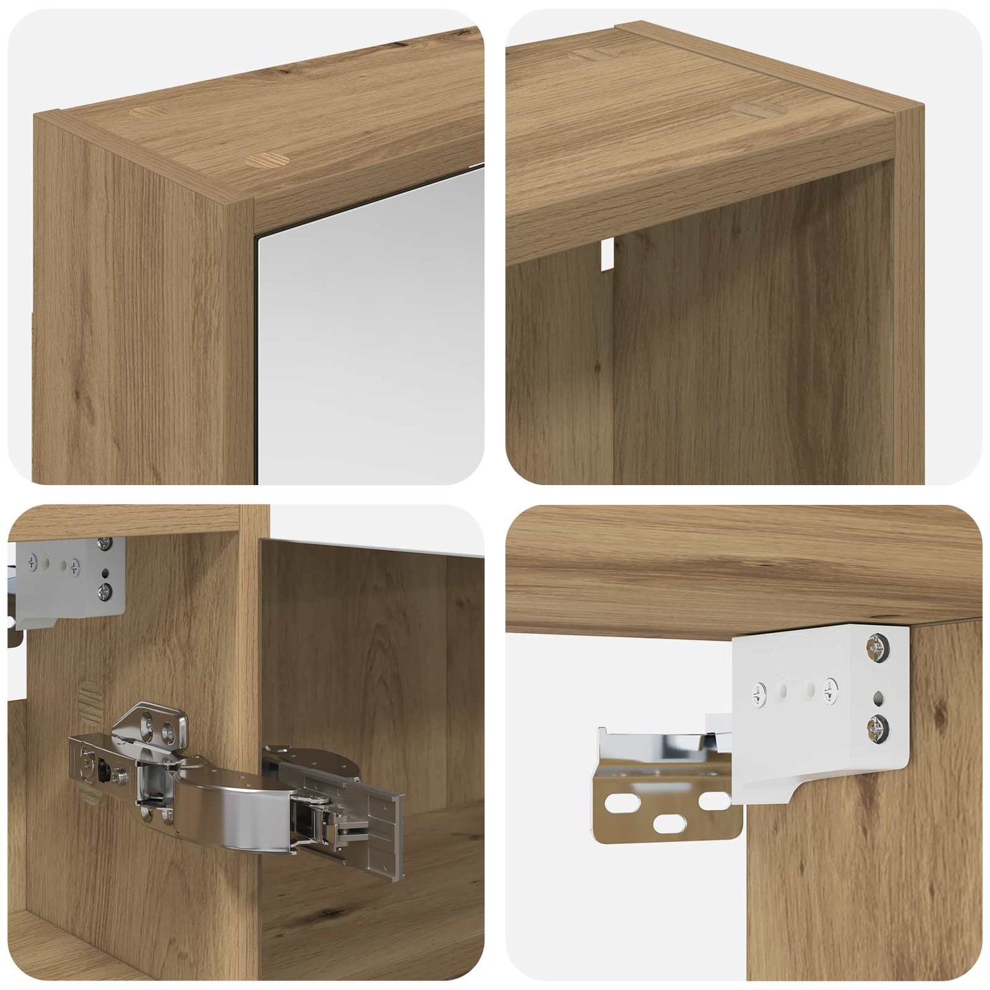 Bathroom Cabinet Set 3 pcs 126 x 16 x 62.5 cm Engineered wood