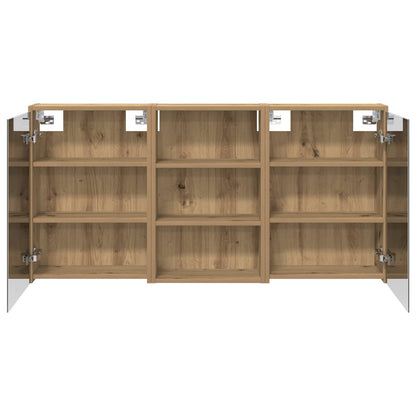 Bathroom Cabinet Set 3 pcs 126 x 16 x 62.5 cm Engineered wood