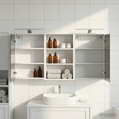 Bathroom Cabinet Set 3 pcs 126 x 16 x 62.5 cm Engineered wood