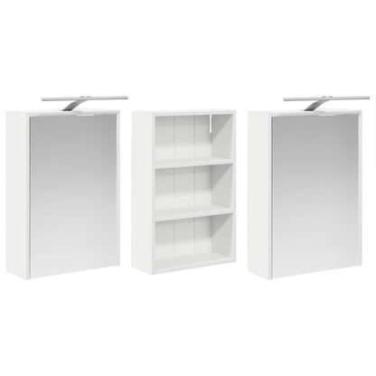 Bathroom Cabinet Set 3 pcs 126 x 16 x 62.5 cm Engineered wood