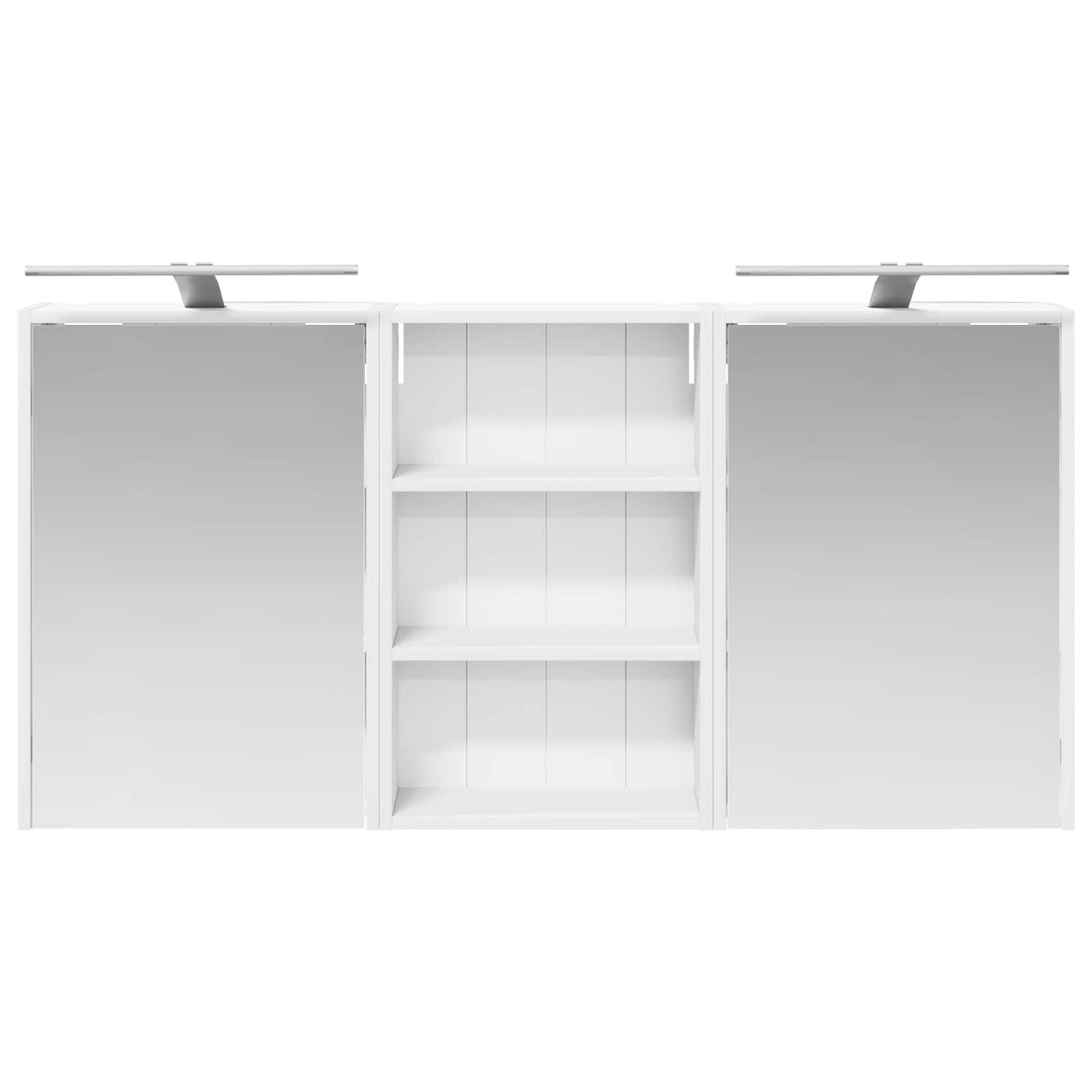 Bathroom Cabinet Set 3 pcs 126 x 16 x 62.5 cm Engineered wood