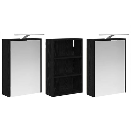 Bathroom Cabinet Set 3 pcs 126 x 16 x 62.5 cm Engineered wood
