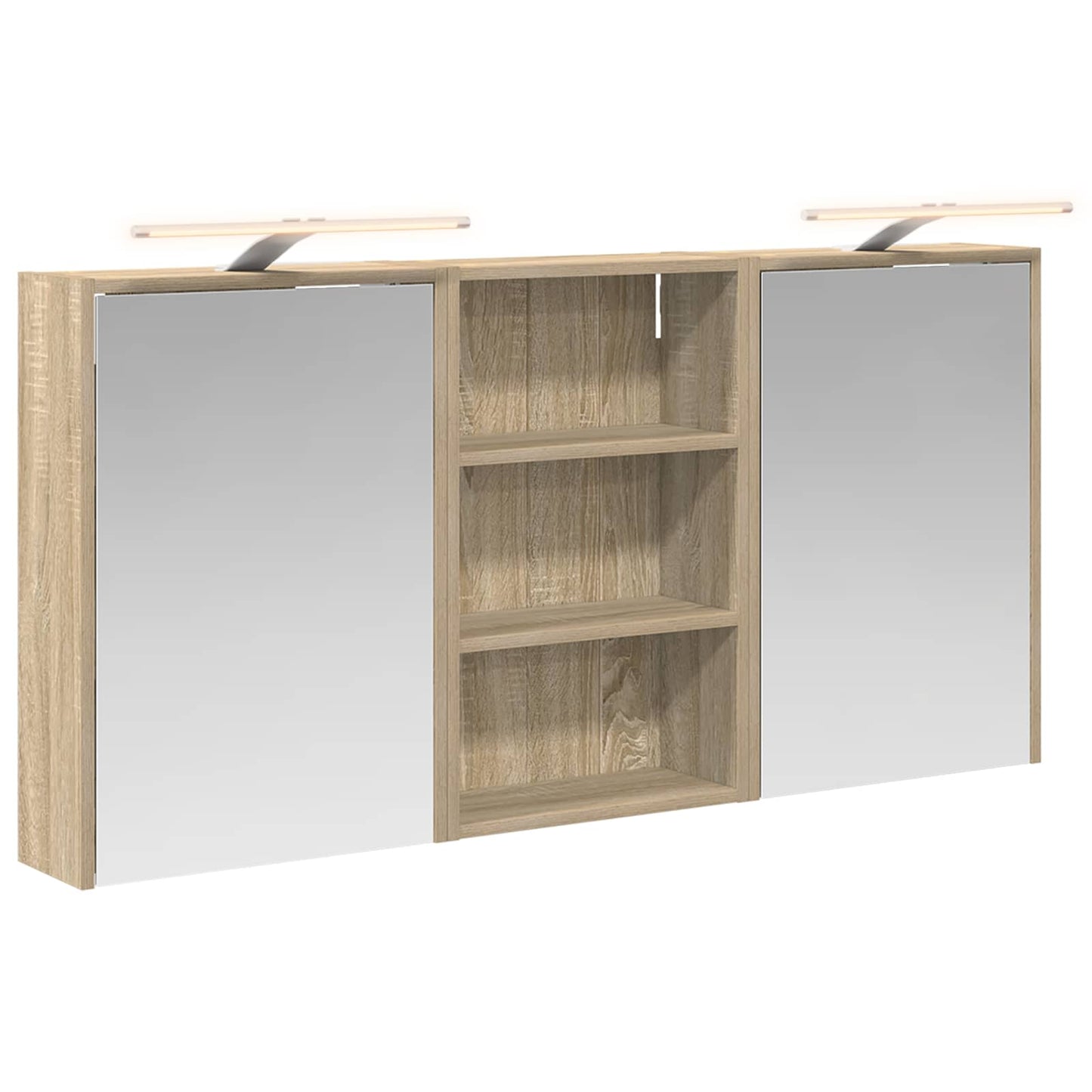 Bathroom Cabinet Set 3 pcs 126 x 16 x 62.5 cm Engineered wood