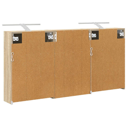 Bathroom Cabinet Set 3 pcs 126 x 16 x 62.5 cm Engineered wood