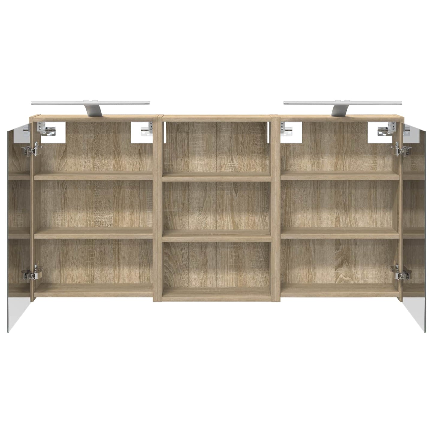 Bathroom Cabinet Set 3 pcs 126 x 16 x 62.5 cm Engineered wood