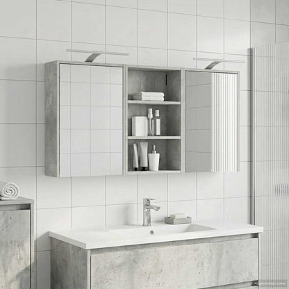 Bathroom Cabinet Set 3 pcs 126 x 16 x 62.5 cm Engineered wood