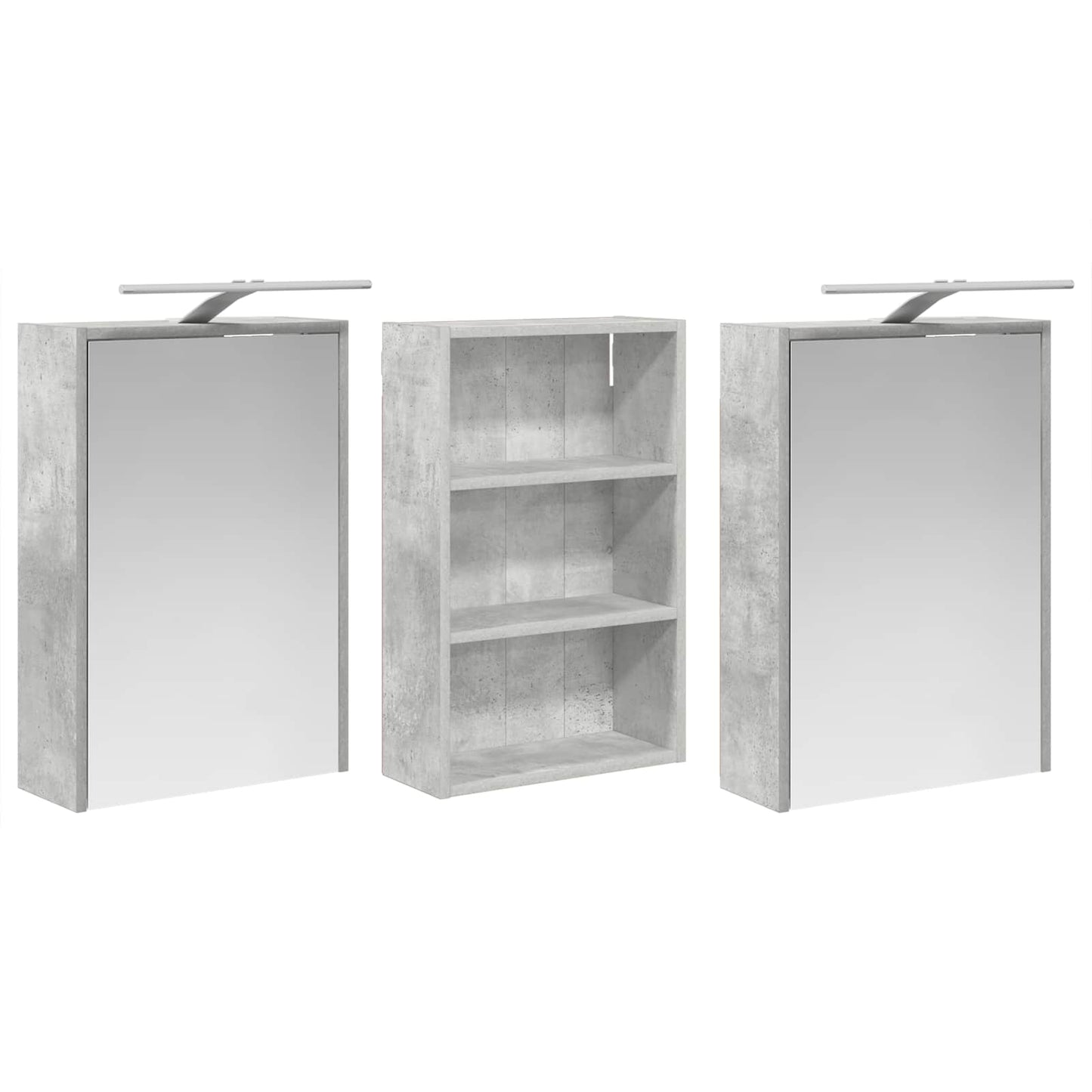 Bathroom Cabinet Set 3 pcs 126 x 16 x 62.5 cm Engineered wood