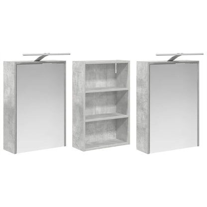 Bathroom Cabinet Set 3 pcs 126 x 16 x 62.5 cm Engineered wood