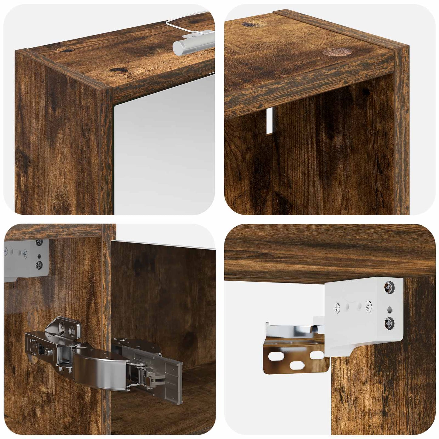 Bathroom Cabinet Set 3 pcs 126 x 16 x 62.5 cm Engineered wood