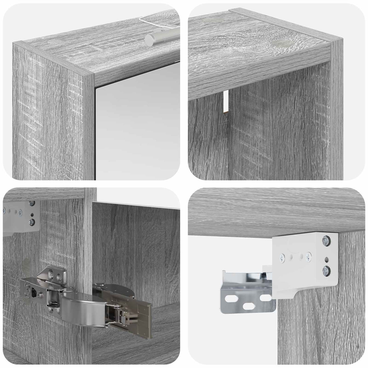 Bathroom Cabinet Set 3 pcs 126 x 16 x 62.5 cm Engineered wood