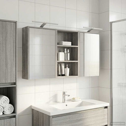 Bathroom Cabinet Set 3 pcs 126 x 16 x 62.5 cm Engineered wood
