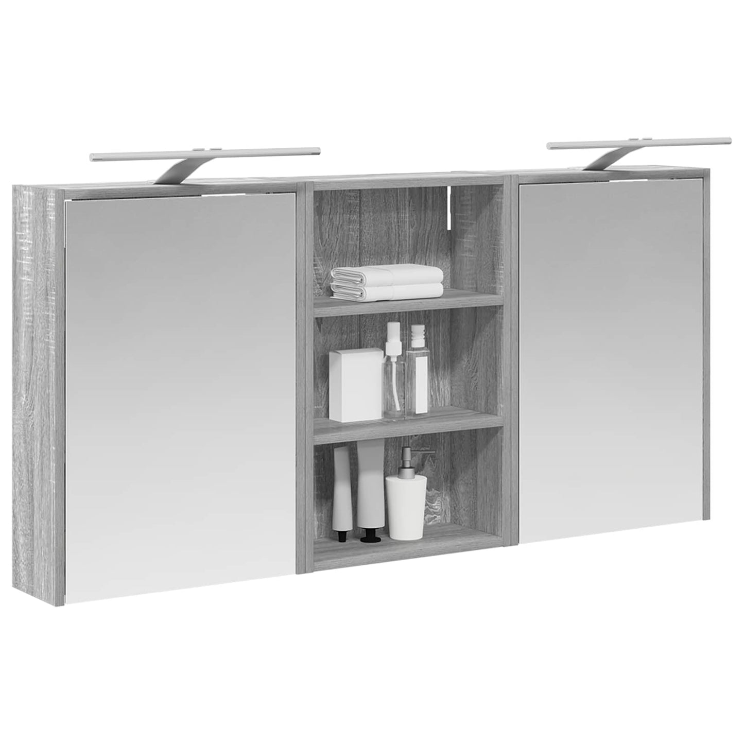 Bathroom Cabinet Set 3 pcs 126 x 16 x 62.5 cm Engineered wood