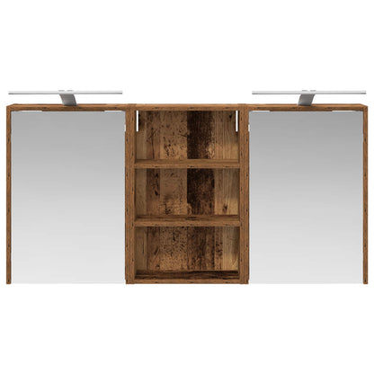 Bathroom Cabinet Set 3 pcs 126 x 16 x 62.5 cm Engineered wood