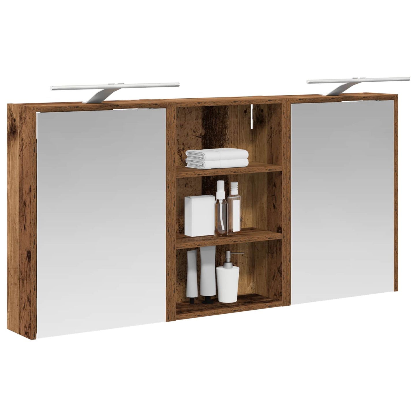 Bathroom Cabinet Set 3 pcs 126 x 16 x 62.5 cm Engineered wood