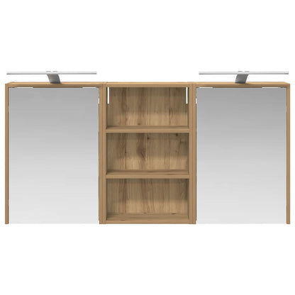 Bathroom Cabinet Set 3 pcs 126 x 16 x 62.5 cm Engineered wood