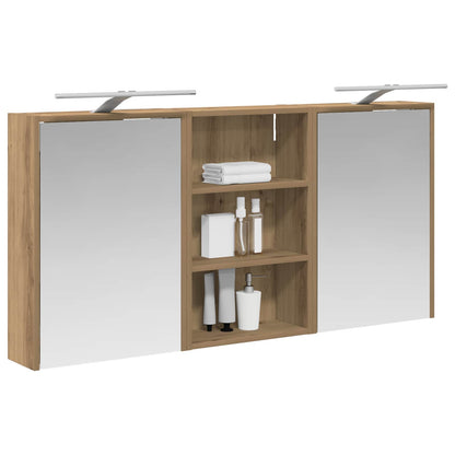 Bathroom Cabinet Set 3 pcs 126 x 16 x 62.5 cm Engineered wood
