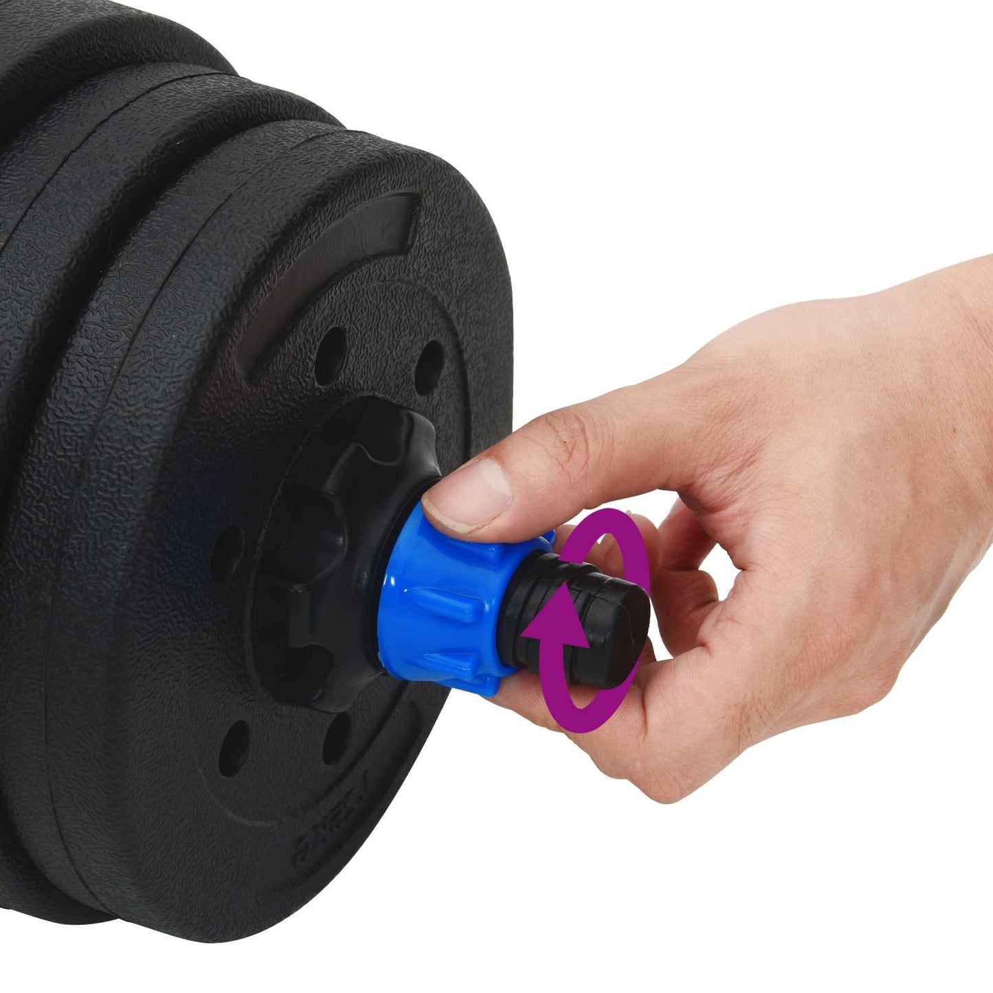 4-in-1 Dumbbell Set 30kg Black and Blue