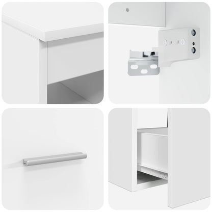 Bathroom Furniture Set 2 pcs White Engineered Wood