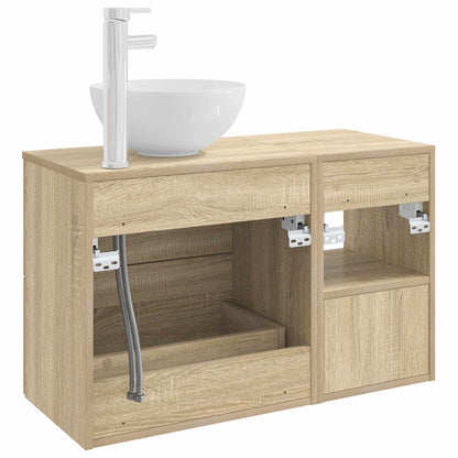 Bathroom Furniture Set 2 pcs Sonoma Oak Engineered Wood