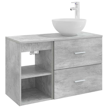 Bathroom Furniture Set 2 pcs Concrete Grey Engineered Wood