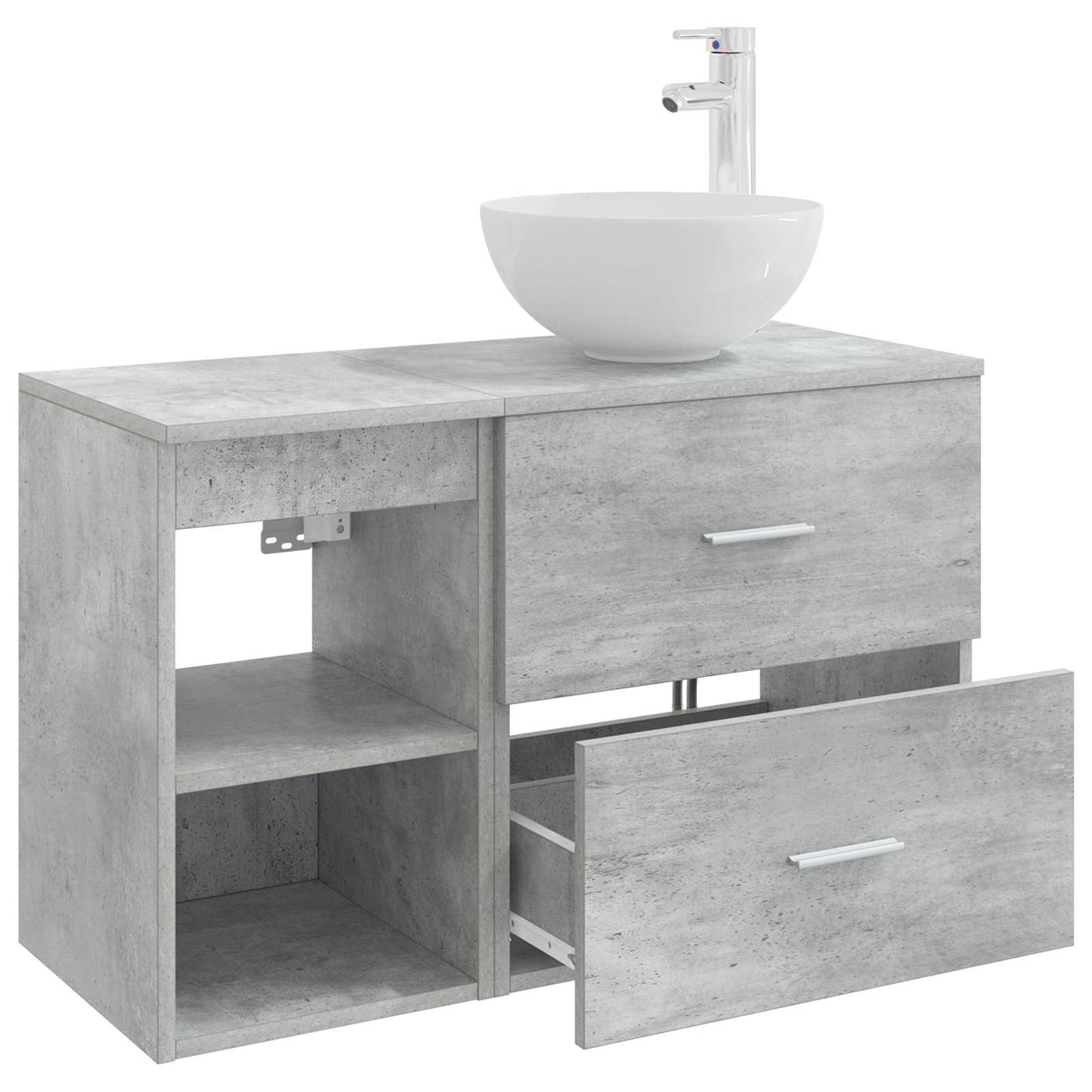 Bathroom Furniture Set 2 pcs Concrete Grey Engineered Wood