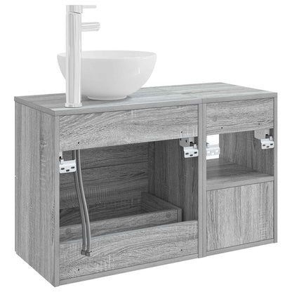 Bathroom Furniture Set 2 pcs Grey Sonoma Engineered Wood