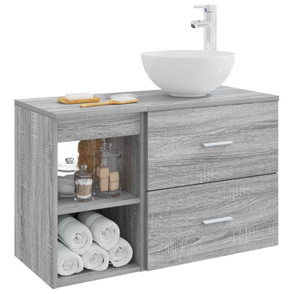 Bathroom Furniture Set 2 pcs Grey Sonoma Engineered Wood