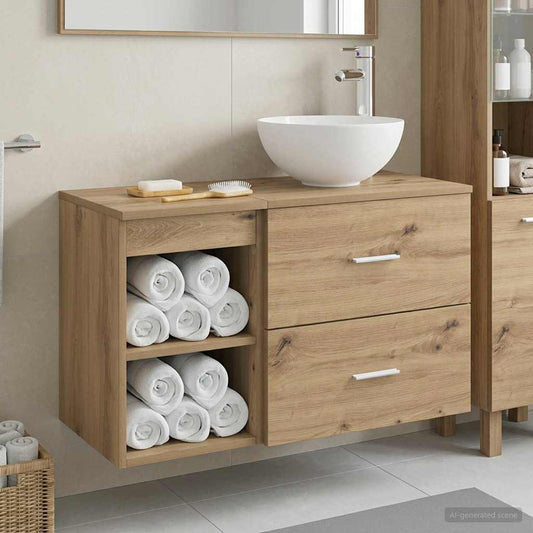 Bathroom Furniture Set 2 pcs Artisan Oak Engineered Wood