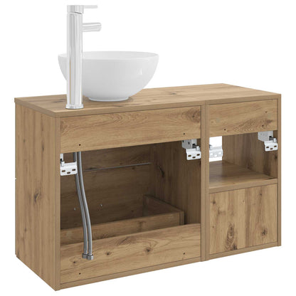Bathroom Furniture Set 2 pcs Artisan Oak Engineered Wood
