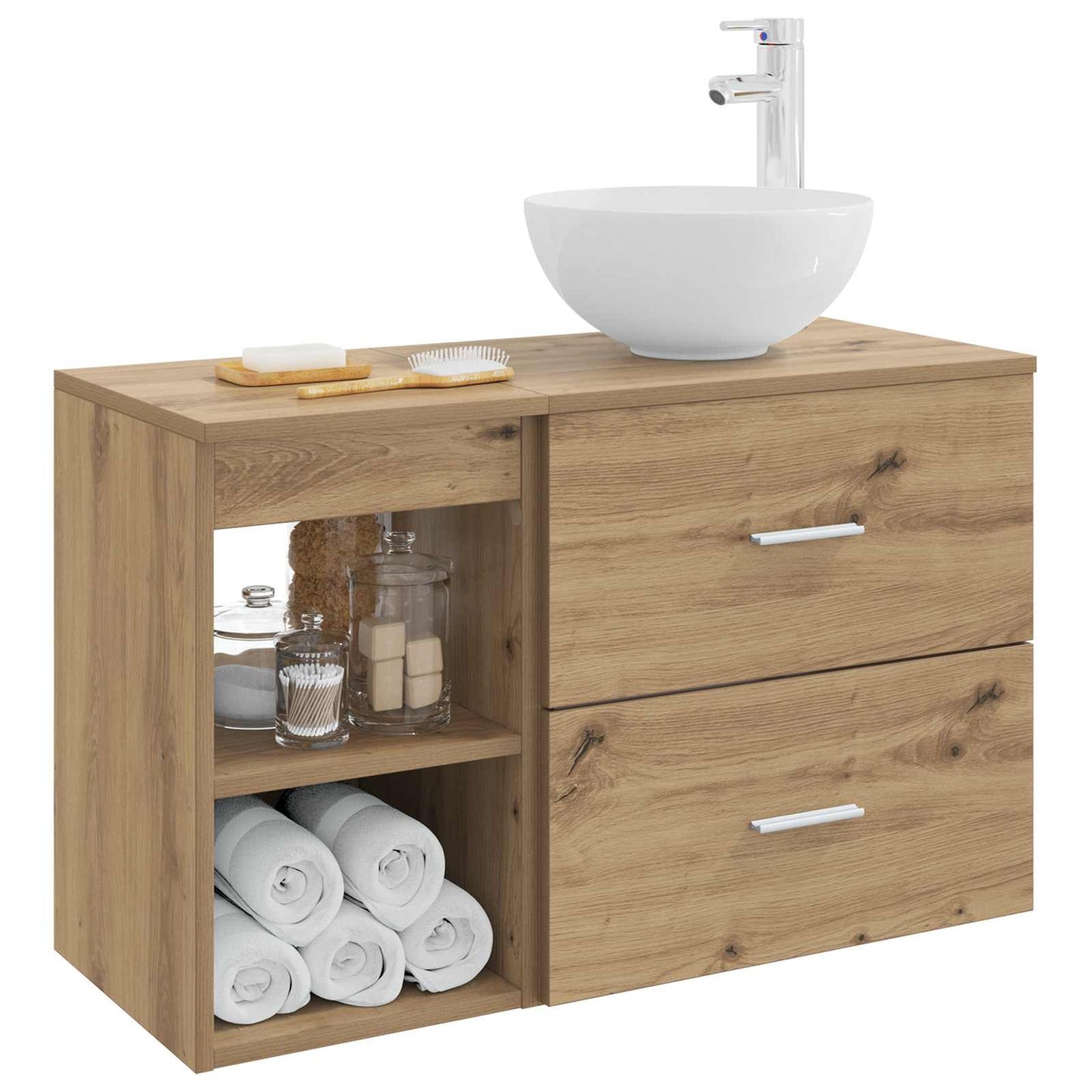 Bathroom Furniture Set 2 pcs Artisan Oak Engineered Wood