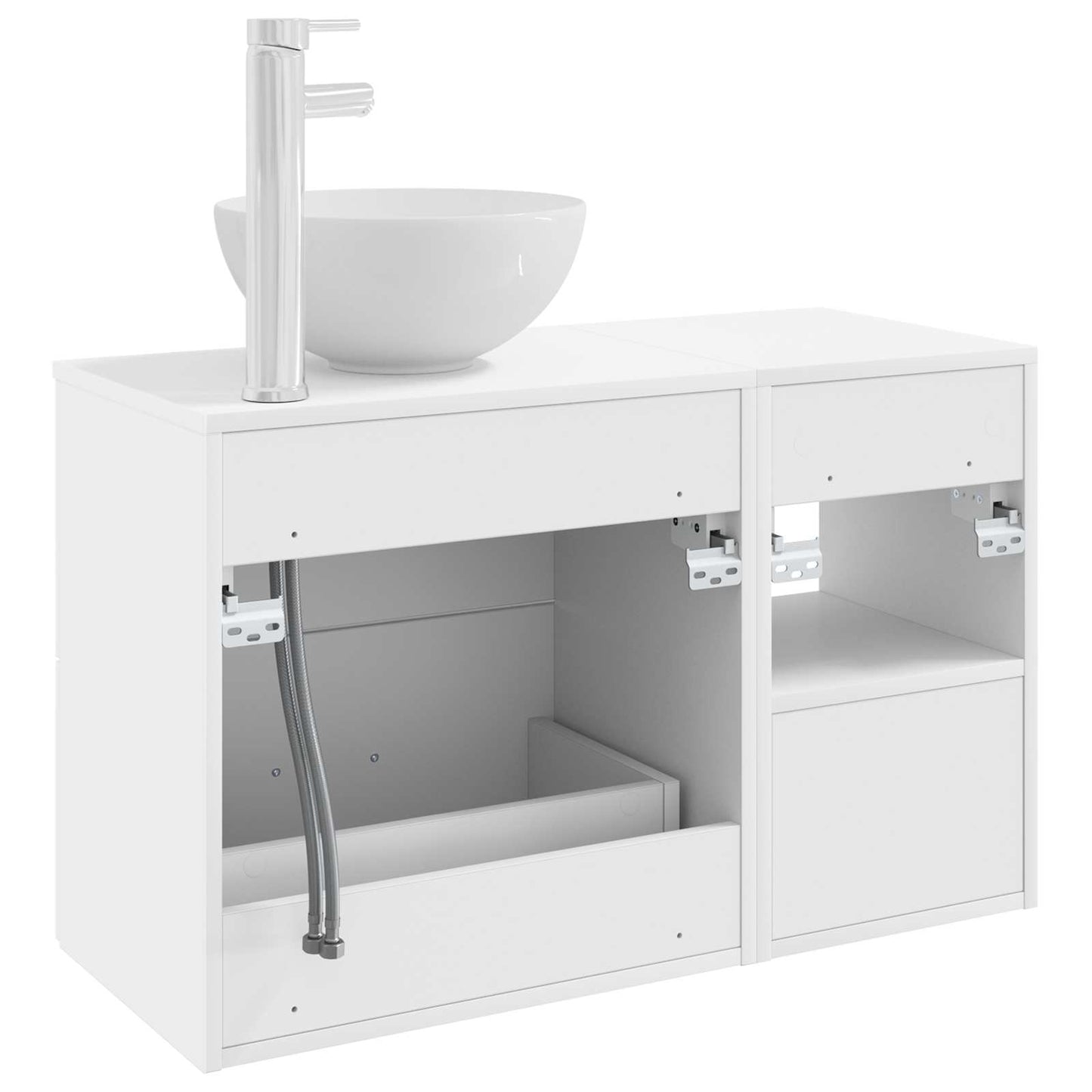 Bathroom Furniture Set 2 pcs White Engineered Wood