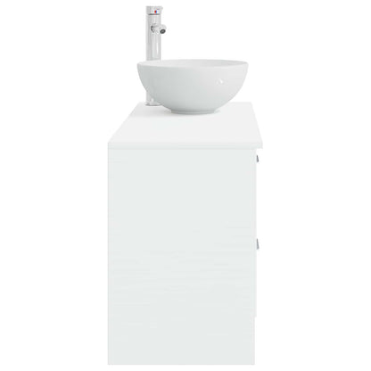 Bathroom Furniture Set 2 pcs White Engineered Wood