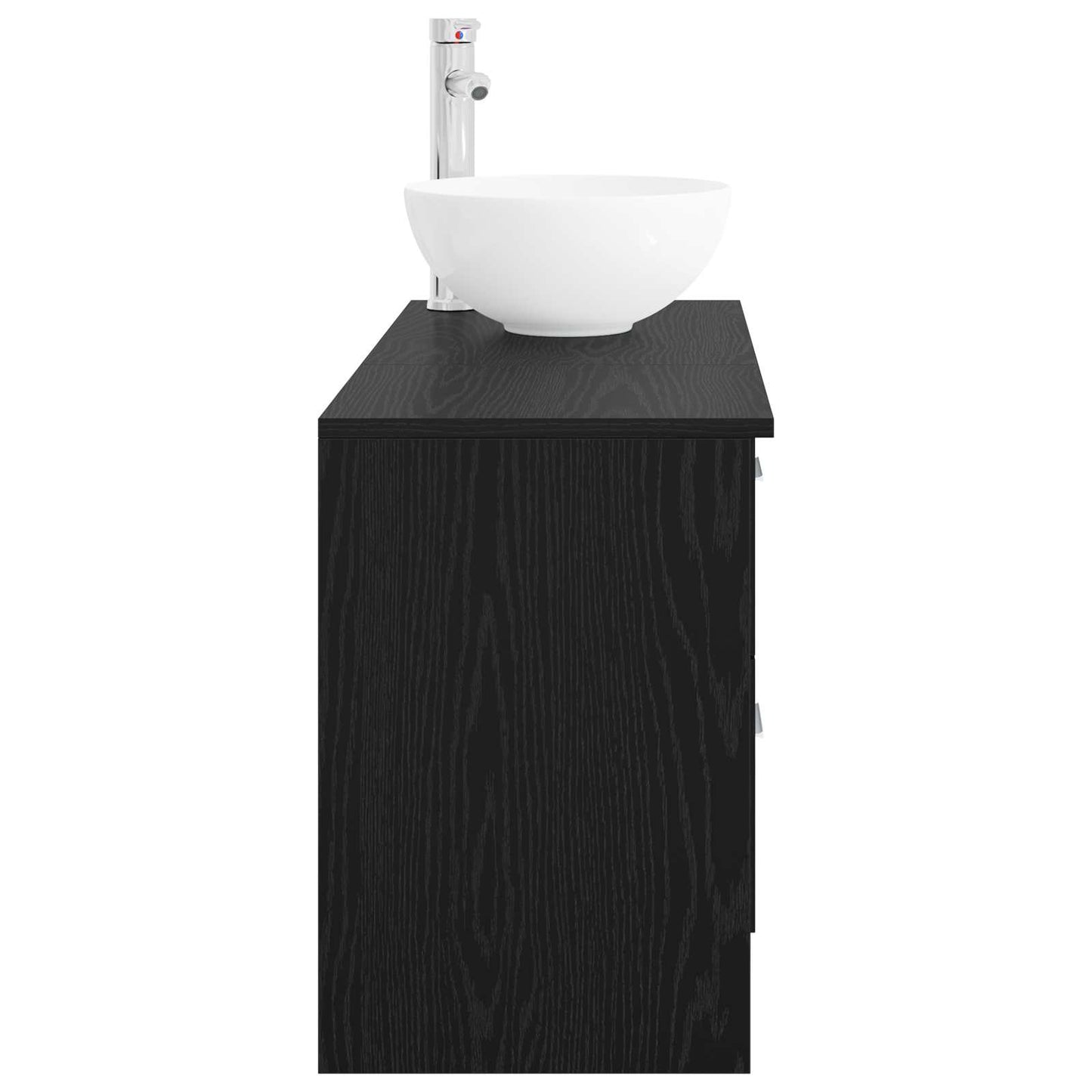 Bathroom Furniture Set 2 pcs Black Oak Engineered Wood